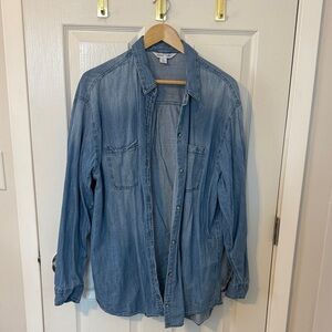 Old Navy Light Blue Boyfriend Denim Shirt